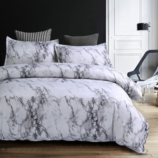 Textured Stone Pattern Duvet Cover & Pillowcase Set (No Flat Sheet) - Minimalist Solid Color Premium Fabric_maomaolike.com