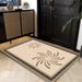 Living Room Rug Large Size Gorgeous Gold Frame Design Bedroom Rug Plush Thickened Machine Washable Thickened Underlay Interior Decorative Rug_maomaolike.com