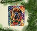 Bullmastiff Christmas Porcelain Ornament Christmas Tree Hanging Decorations For Home Christmas Holiday, Rectangle, Gift, Multicolor_maomaolike.com