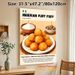 Nigerian Puff Puff Painting Poster, Vibrant Illustrated Culinary Poster, Showcases Authentic West African Snack Details, Ideal For Kitchen And Dining_maomaolike.com