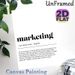 Marketing Definition Painting Poster, Sleek Typographic Text Poster, Inspirational Professional Statement Suitable For Office, Workspace_maomaolike.com