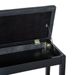 Piano Bench, Duet Piano Chair With Leather Padded Cushion And Wooden Frame, Button Tufted Keyboard Bench, Black_maomaolike.com