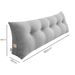 SOGA 2X 180cm Silver Triangular Wedge Bed Pillow Headboard_maomaolike.com