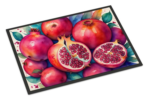 Colorful Pomegranates Doormat Front Door Mat Indoor Outdoor Rugs For Entryway, Non Slip Washable Low Pile, 24H X 36W_maomaolike.com