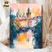 Prague Cityscape Painting Poster, Soft-hued Watercolor Style Poster, Dreamy Riverside Scene With Historic Domed Buildings And Bridge, Adds Artistic_maomaolike.com