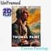 Thomas Paine Pioneers Of Liberty Painting Poster, Vibrant Retro Graphic Portrait Poster, Educational Patriotic Piece Ideal For Home Study, Office And_maomaolike.com