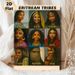 Eritrean Tribes Painting Poster, Vibrant Ethnic Portrait Collage Poster, Cultural Artistic Decor Ideal For Home, Office Or Cultural Display Areas_maomaolike.com
