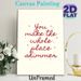 Inspirational Quote Painting Poster, Warm Red Handwritten Script Poster, Heartwarming Glittery Star Accented Decor Suitable For Bedroom, Living Room_maomaolike.com