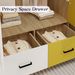Doors Bedroom Armoire Wardrobe Closet Cabinet, Wardrobe Closet With Hanging Rod, Wood Closet Wardrobe For Large Storage, Armoires And Wardrobes With Drawers Wooden -- 2 Packages_maomaolike.com