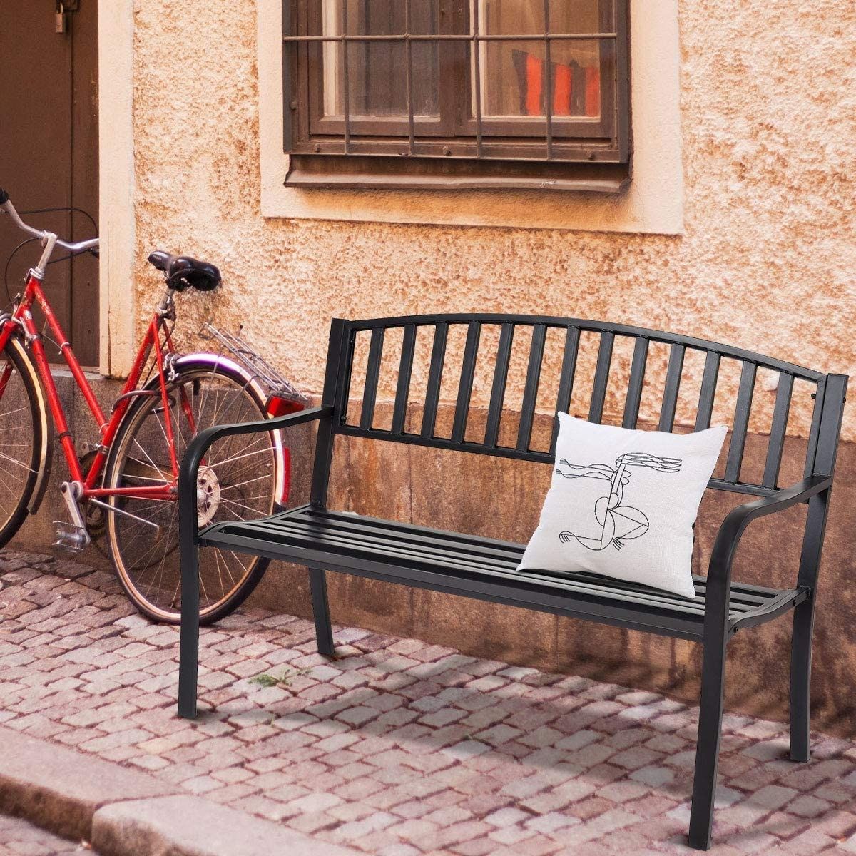 50 Inch Patio Garden Bench Loveseats For Outdoor_maomaolike.com