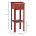2-Tier Side Table With Drawer And Shelf, End Table For Living Room And Hallway, Red_maomaolike.com