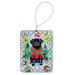 Pug Christmas Porcelain Ornament Christmas Tree Hanging Decorations For Home Christmas Holiday, Rectangle, Gift, Multicolor_maomaolike.com