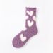 Winter coral fleece socks for women, no hair loss, cartoon love, plush, thickened, warm, Japanese style, sleeping, confinement, floor socks_maomaolike.com