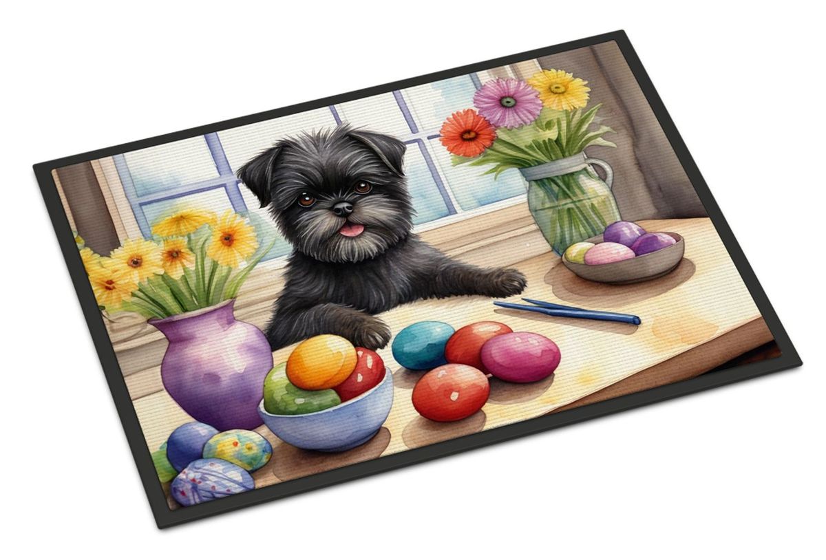 Decorating Easter Affenpinscher Doormat Front Door Mat Indoor Outdoor Rugs For Entryway, Non Slip Washable Low Pile, 24H X 36W_maomaolike.com