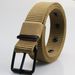 New Porous Pin Buckle Canvas Belts Men's Fashion Versatile Student Youth Military Training Extended Denim Designer Belt_maomaolike.com