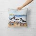 Oystercatchers Feeding Throw Pillow Machine Washable, Indoor Outdoor Decorative Pillow For Couch, Bed Or Patio, 18Hx18W_maomaolike.com