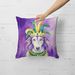 Borzoi King Of Mardi Gras Throw Pillow Machine Washable, Indoor Outdoor Decorative Pillow For Couch, Bed Or Patio, 18Hx18W_maomaolike.com