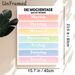 German Days Of The Week Painting Poster, Soft Gradient Color Block Poster, Clear Bilingual Layout To Learn German Weekdays, Suitable For Study Rooms_maomaolike.com