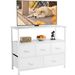 Dresser For Bedroom, Chest Of Drawers, 5 Drawer Dresser, Closet Fabric Dresser With Metal Frame Tv Stand_maomaolike.com