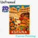 Spanish Culture Themed Painting Poster, Vibrant Retro Style Poster, Features Lively Flamenco Dance, Classic Spanish Dishes And Iconic Arena, Suitable_maomaolike.com