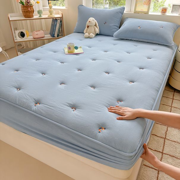 Cross-border Soybean Protector, Thickened Quilted Urine-proof Pad, Anti-mite Cover, Air-layer Simmons Mattress Protector_maomaolike.com