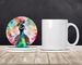 Hippie Animal Peacock Large Sandstone Coasters Pack Of 4 Absorbent Round Coasters Decor Gifts For Men Or Women, 4 In, Multicolor_maomaolike.com