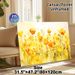 Yellow Wildflower Themed Painting Poster, Soft Watercolor Vibrant Yellow Wildflower Field Poster, Warm-toned Gentle Floral Decor Idea For Living Room_maomaolike.com