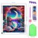PhotoCustom 5d Diamond Painting Full Round Diamond Embroidery Beautiful Swan Lake Scenery Diamond Mosaic Picture_maomaolike.com