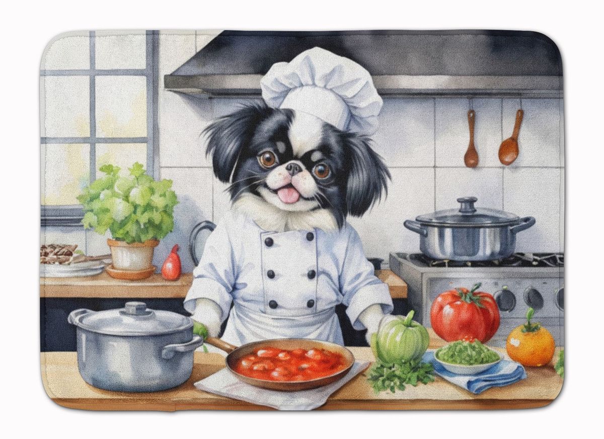 Japanese Chin The Chef Memory Foam Kitchen Mat Machine Washable Anti-Fatigue Mat Cushion Comfort Bath Mat Or Kitchen Rug_maomaolike.com