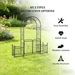 Metal Arch Trellis With Gate And Planter Baskets,Garden Archway_maomaolike.com