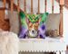 Basenji King Of Mardi Gras Throw Pillow Machine Washable, Indoor Outdoor Decorative Pillow For Couch, Bed Or Patio, 14Hx14W_maomaolike.com