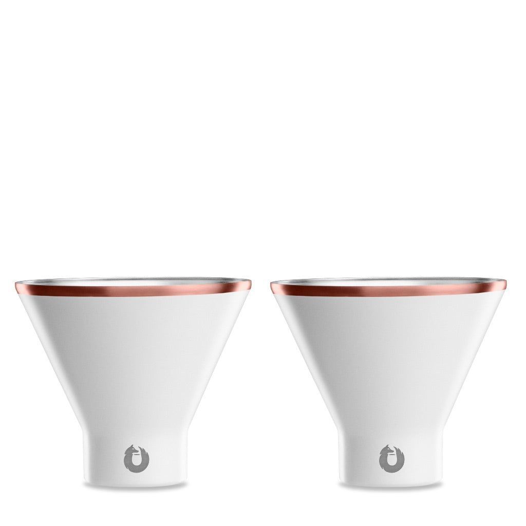 Stainless Steel Martini Glass, Set Of 2 - White_maomaolike.com
