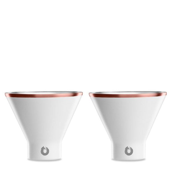 Stainless Steel Martini Glass, Set Of 2 - White_maomaolike.com