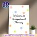 Occupational Therapy Welcome Painting Poster, Soft Pastel Floral Decor Poster, Warm Welcome Signage Ideal For Occupational Therapy Rooms_maomaolike.com