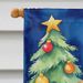 Fox Terrier Christmas Reindeer House Flag Large Porch Sleeve Pole Decorative Outside Yard Banner Artwork Wall Hanging, Polyester, House Size, Multicolor_maomaolike.com