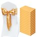 Stretch Spandex Chair Sashes Bows, Chair Slipcover And Stretch Chair Sash, Elastic Chair Bands, Fitting Wedding, Holiday, Banquet, Party, Celebration Chair Decoration (50 PCS Gold)_maomaolike.com