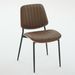 Dining Chairs Set Of 2 Mid Century Modern Retro Leather Chair With Walnut Bentwood Back Upholstered Seat Metal Legs Adjustable Foot For Kitchen Dining Room Chairs Brown PU,SW1849BR_maomaolike.com