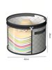Hat Box Non-woven Clear Storage Bucket Foldable Travel Storage Box With Zipper Clothes Hat Large Capacity Organizing Bag_maomaolike.com