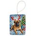Bullmastiff Christmas Reindeer Porcelain Ornament Christmas Tree Hanging Decorations For Home Christmas Holiday, Rectangle, Gift, Multicolor_maomaolike.com