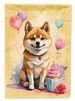 Shiba Inu Happy Birthday House Flag Large Porch Sleeve Pole Decorative Outside Yard Banner Artwork Wall Hanging, Polyester, House Size, Multicolor_maomaolike.com