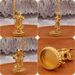 Golden Guan Gong God Of Wealth Statue With Knife Lotus Base For Home And Office Decoration Metal Craft_maomaolike.com