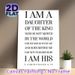 Bible Verse Painting Poster, Minimalist Black Typographic "Daughter Of The King" Scripture Poster, Inspirational Spiritual Decor Idea For Bedroom_maomaolike.com