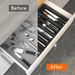 Silverware Drawer Organizer, Expandable Utensil Tray for Kitchen, BPA Free Flatware and Cutlery Holder, Adjustable Plastic Storage for Spoons Forks Kn_maomaolike.com