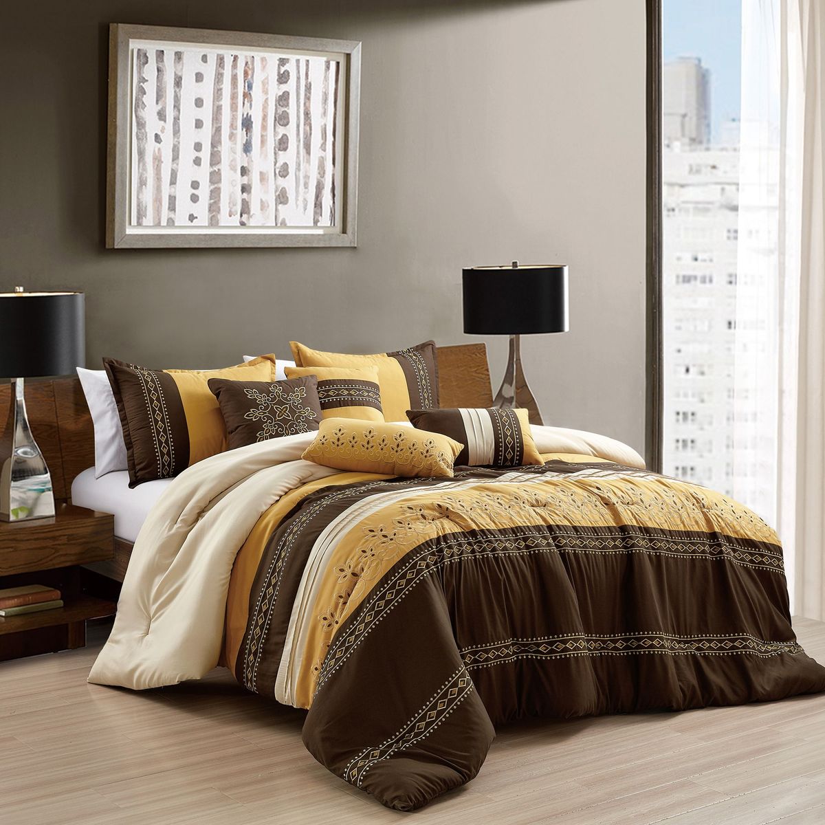 7 Pieces Comforter Set_maomaolike.com