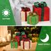 Box ABS Plastic Frame LED 60 Light Warm White Light Three-Piece Set Onion Cloth Christmas Gift Box_maomaolike.com