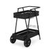 CREASION Mobile Bar Cart Iron Frame Rolling Serving Cart Home Bar Furniture With Storage Shelf For Wine Glasses Bottles_maomaolike.com