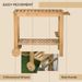 Outsunny Outdoor Bar Cart, Wood Rolling Home Bar & Serving Cart With 2 Shelves, Wine Bottle Holders For Garden, Dining Room, Natural_maomaolike.com