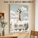 Giraffe In Bathtub Painting Poster, Whimsical Playful Giraffe With Foam Bath Scene Poster, Lighthearted Decorative Accent For Bathroom, Living Room_maomaolike.com