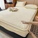 Taffeta Jacquard Waterproof Urine-Proof Bed Sheet Winter Thickened Coral Fleece Cover Simmons Mattress Protector_maomaolike.com