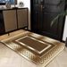 Living Room Rug, Oversized Rug, Gold-accented Floral Pattern, Bedroom Rug,Thickened Soft Washable, Thickened Rug, Bedside Rug, Interior Decorative Rug_maomaolike.com
